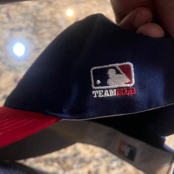 Vintage Wahoo Cleveland Indians Adjustable MLB Baseball Hat Cap Blue Rad - Picture 7 of 9